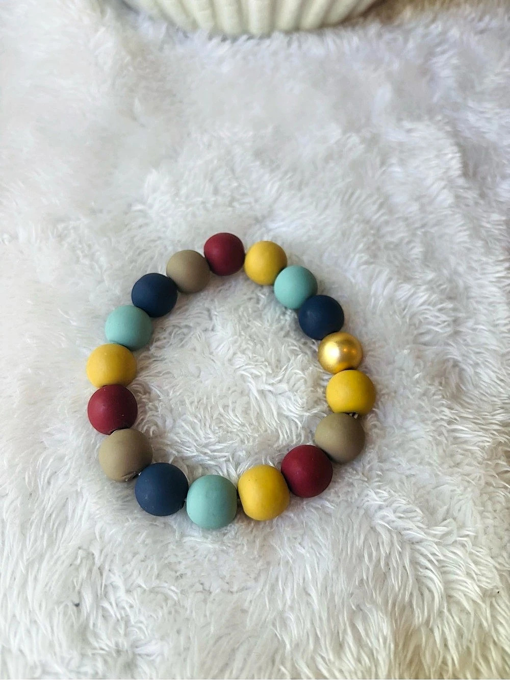 Multicolor Beaded Stretch Bracelet